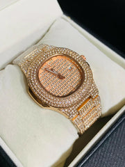 P.p Nautilus Iced Out Model Men's Watch