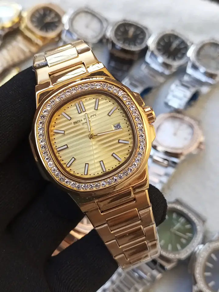 Patek Phillips Stone Bazzel Nautilus Men's Watch-1