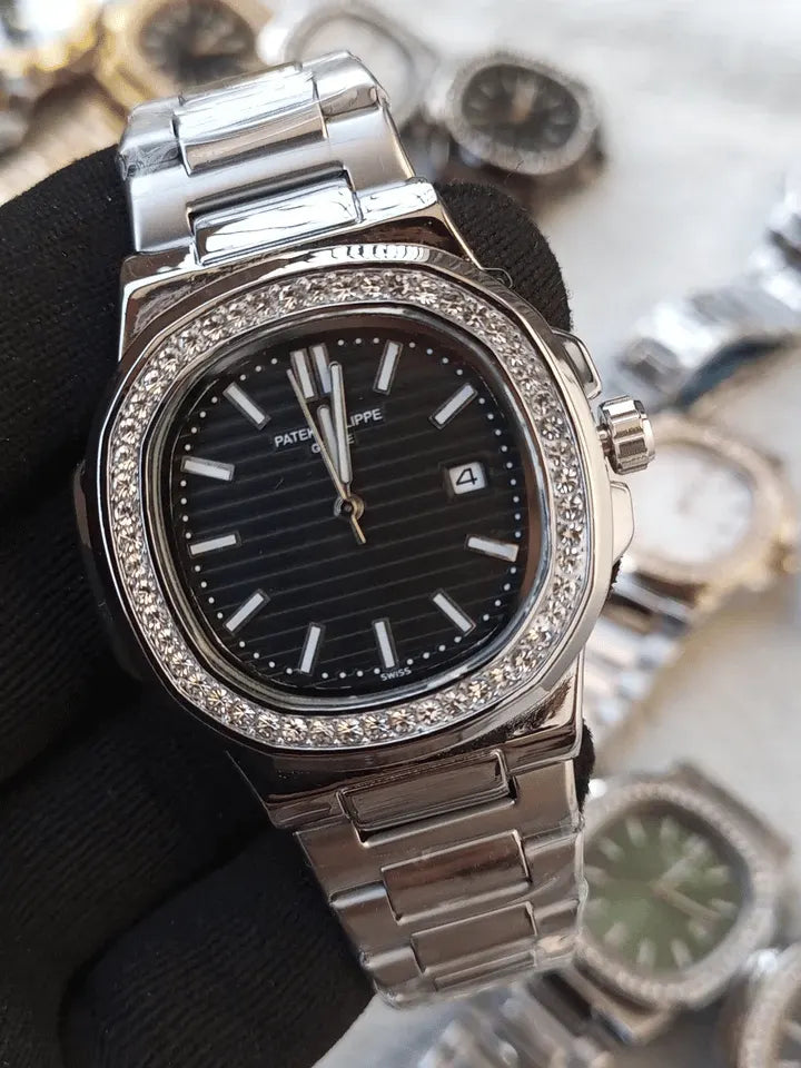 Patek Phillips Stone Bazzel Nautilus model men's watch-2