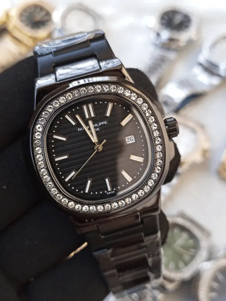 Patek Phillips Stone Bazzel Nautilus model men's watch-4