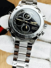"SKMEI Dual Time Chain Watch - Stay Stylish and On Time!" Men's Watch
