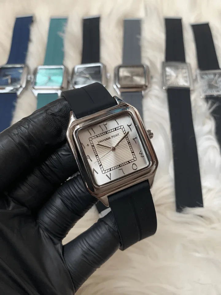 Universe Point Arabic Dail B/S/W Strap watch-h