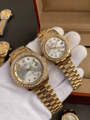 Rolex Stone Bazzel (Gold) Couple watch