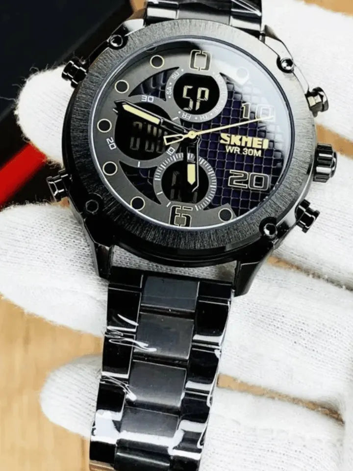 "SKMEI Dual Time Chain Watch - Stay Stylish and On Time!" Men's Watch